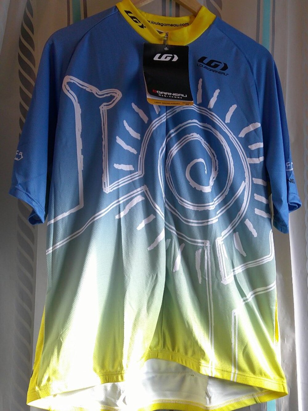 NWT LOUIS GARNEAU Premier Art Cycling Jersey Micro Air-Dry UPF 30 Man XXL (2XL)